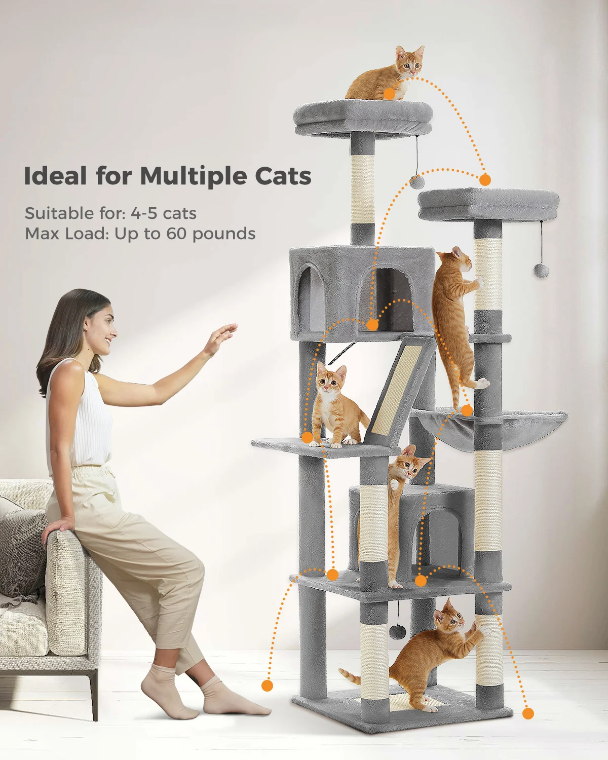 Grand Multi-Level Cat Tree - Image 2