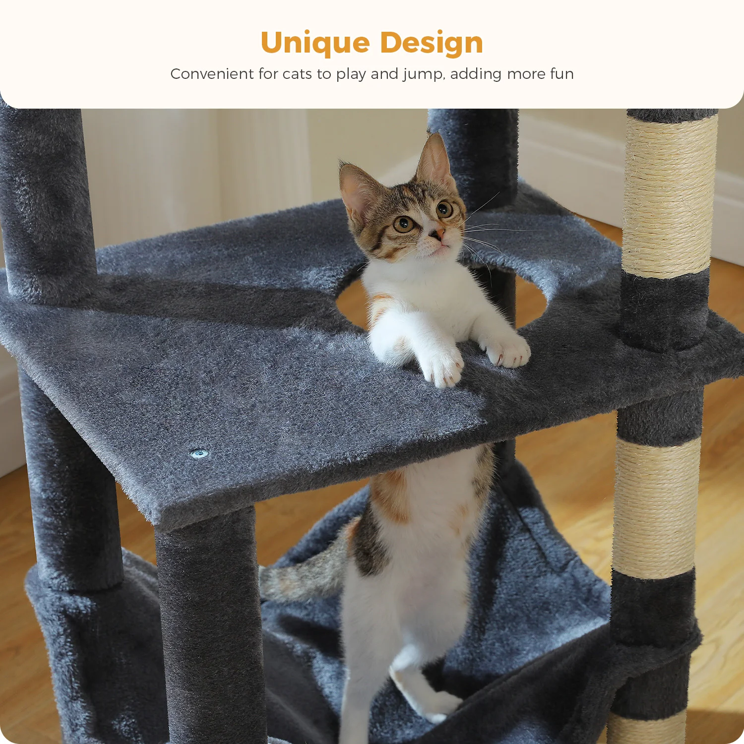 Wooden 5 Multi-Level Cat Tree - Image 5
