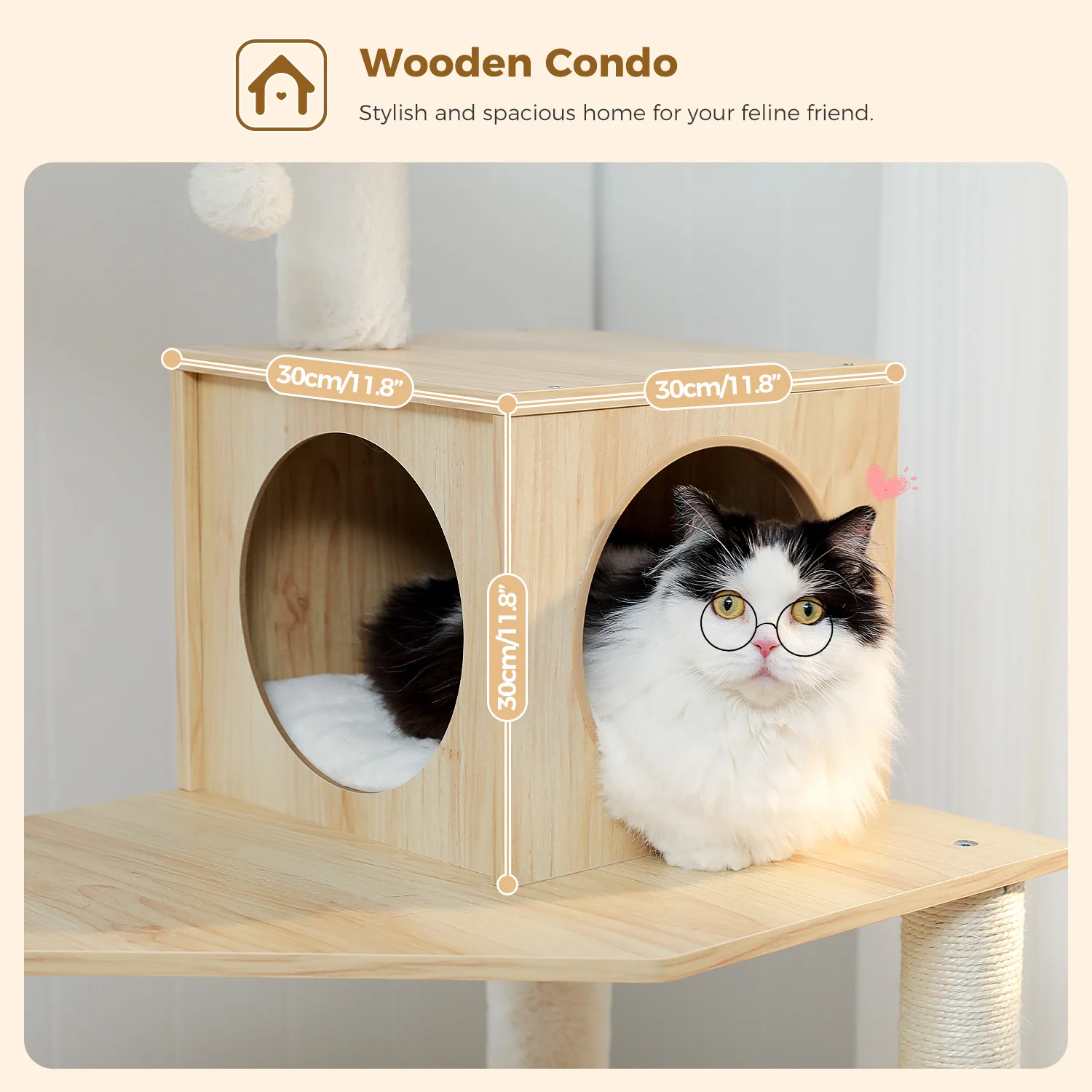 Wooden Multi-Level Cat Tree - Image 5