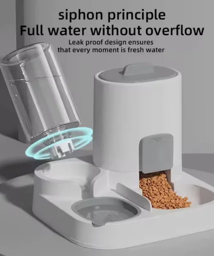 2-in-1 Cat Bowl with Water Dispenser