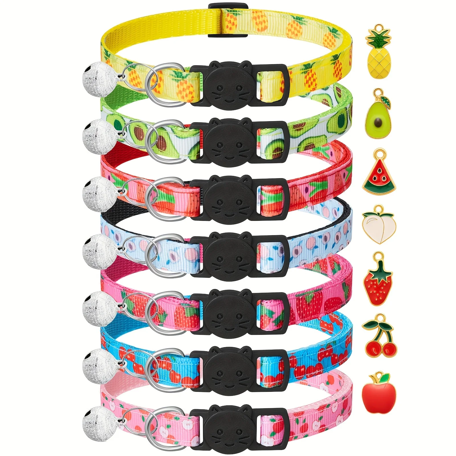 7-Pack Fruity Cat Collars